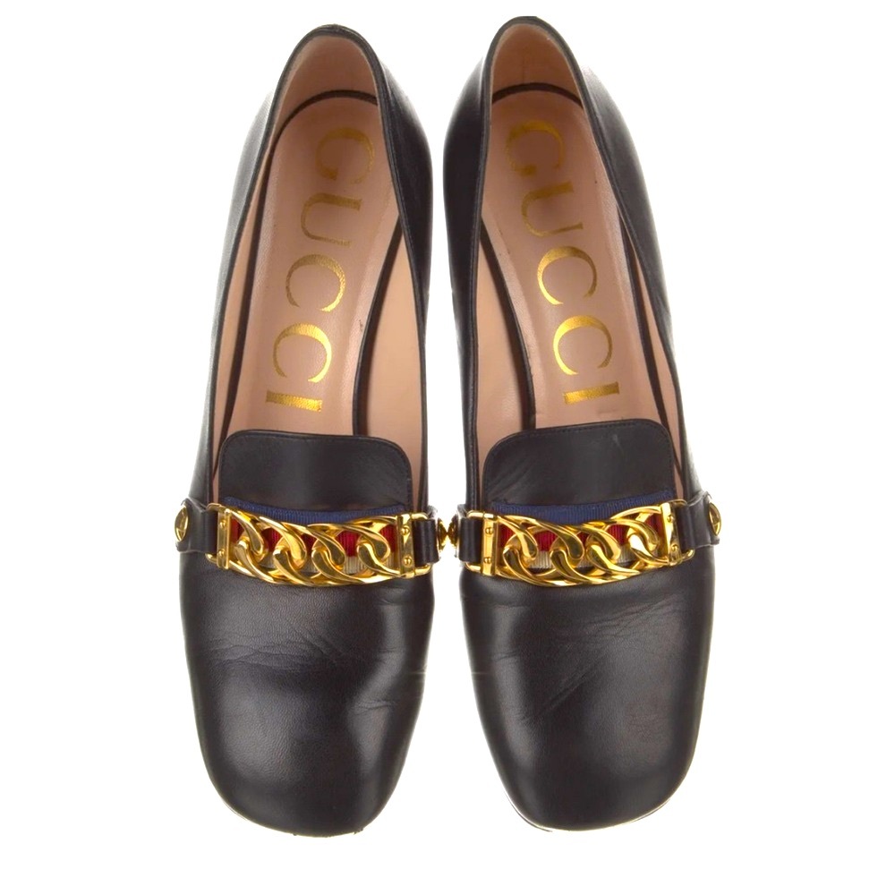 Gucci Sylvie Loafer with Gold Accent